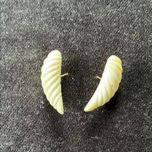 Vintage bone carved Earrings